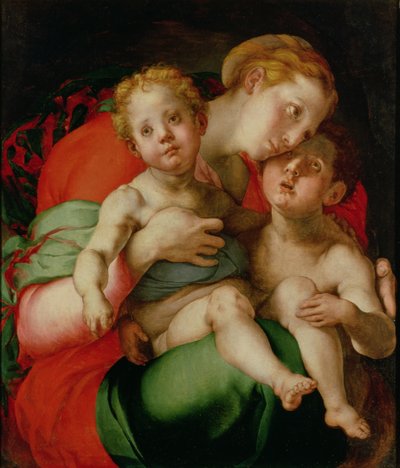 Madonna col Bambino e il piccolo San Giovanni Battista da Jacopo Pontormo